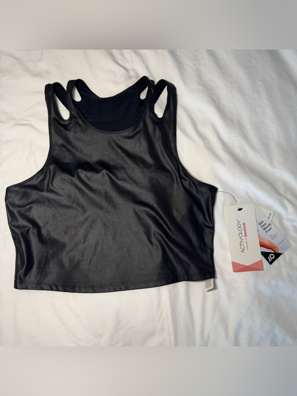 NWT Activology Womens M Black Cutout Athletic Workout Tank Top MSRP $48